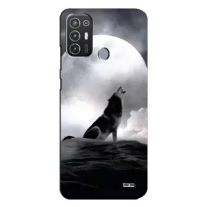 Чехол с Волком на TECNO Pop 6 Pro (BE8) (Волк и луна)