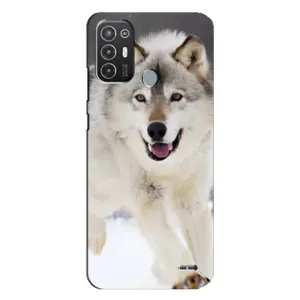 Чехол с Волком на TECNO Pop 6 Pro (BE8) (Волк на снегу)