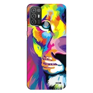 Чехол с картинкой на TECNO Pop 6 Pro (BE8) (Яркий Лев)