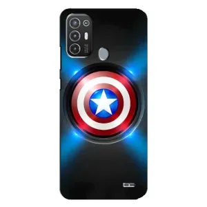 Чохол с Щітом Капітана Америки на TECNO Pop 6 Pro (BE8) (Яскраий Щит Капітана)