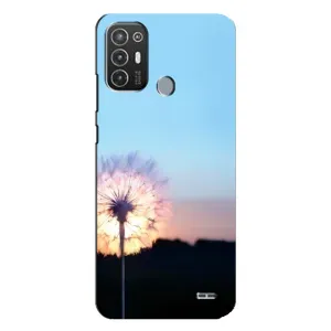 Силіконовий Чохол з кульбабками на TECNO Pop 6 Pro (BE8) (Захід з кульбабкою)