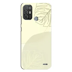 Чехол цветочный дизайн для TECNO Pop 6 Pro (BE8) (Зелёный фон)