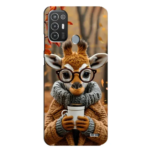 Чохол з малюнком «Жираф з кавою» для TECNO Pop 6 Pro (BE8) Чохол з малюнком «Жираф з кавою» для TECNO Pop 6 Pro (BE8)
