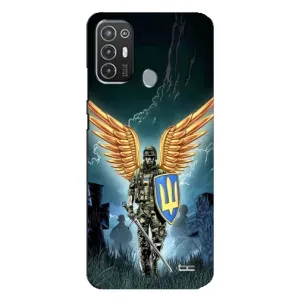 Патриотический Чехол для TECNO Pop 6 Pro (BE8) (ЗСУ з крильями)