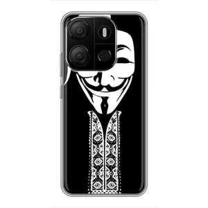 Чехол с рисунком «Анонимус» для TECNO Pop 7 Pro