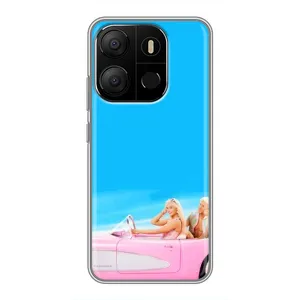 Силіконовый Чохол Барбі фільм на Tecno Pop 7 Pro (Барбі і Кен)