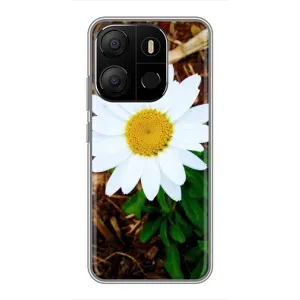 Чохол з ромашками на Tecno Pop 7 Pro (Біла ромашка)