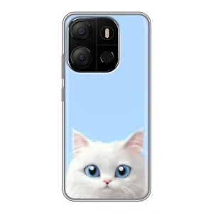 Чохол на тематику: Коти для TECNO Pop 7 Pro (Білий кіт)