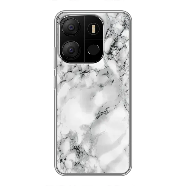 Чехол с рисунком «Белый мрамор» для TECNO Pop 7 Pro Чехол с рисунком «Белый мрамор» для TECNO Pop 7 Pro
