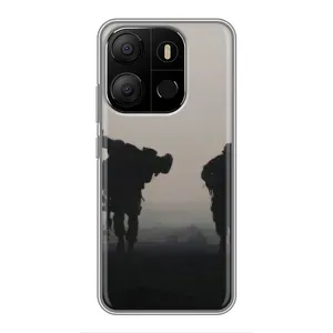Чехлы на военную тематику для Tecno Pop 7 Pro (Бой солдат)