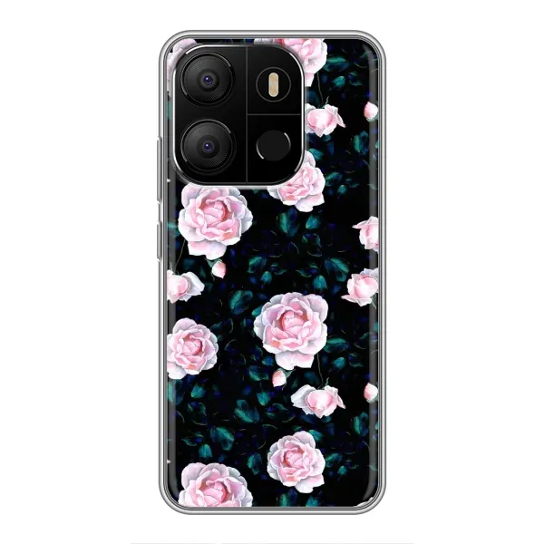 Чехол с рисунком «Чайные розы» для TECNO Pop 7 Pro Чехол с рисунком «Чайные розы» для TECNO Pop 7 Pro