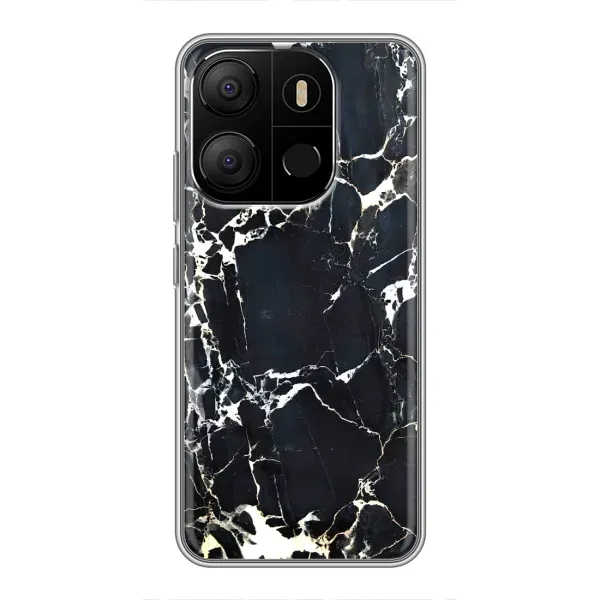 Чехол с рисунком «Чёрный мрамор» для TECNO Pop 7 Pro Чехол с рисунком «Чёрный мрамор» для TECNO Pop 7 Pro