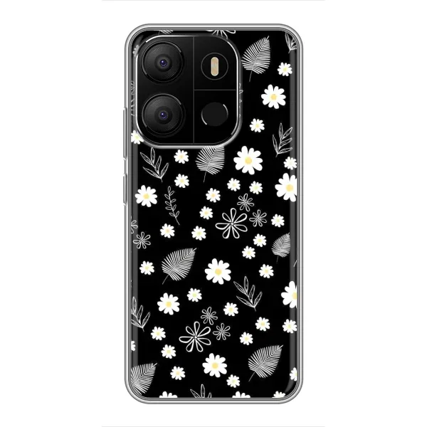 Чехол с рисунком «цветение на чорном» для TECNO Pop 7 Pro Чехол с рисунком «цветение на чорном» для TECNO Pop 7 Pro