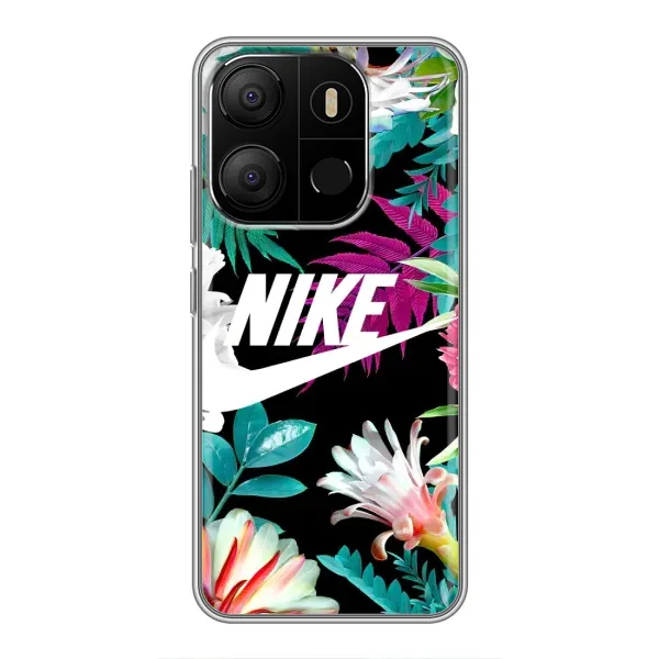 Чехол с рисунком «Цветочный Nike» для TECNO Pop 7 Pro Чехол с рисунком «Цветочный Nike» для TECNO Pop 7 Pro