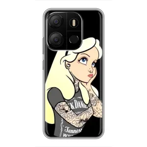Чехол Стильные девушки на Tecno Pop 7 Pro (Девушка обиделась)