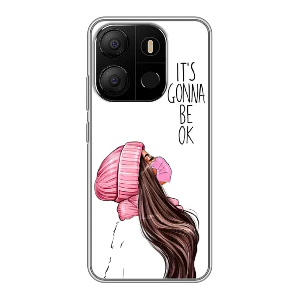 Чехол с рисунком «Девушка в маске» для TECNO Pop 7 Pro Чехол с рисунком «Девушка в маске» для TECNO Pop 7 Pro