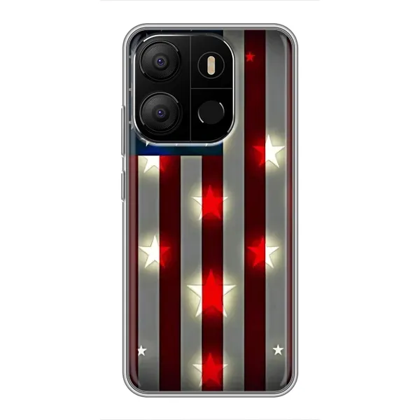 Чехол с рисунком «Флаг США 2» для TECNO Pop 7 Pro Чехол с рисунком «Флаг США 2» для TECNO Pop 7 Pro