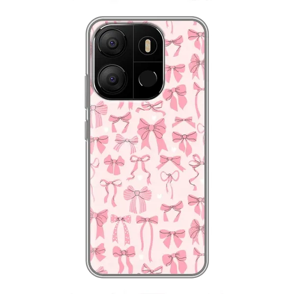 Чехол с рисунком «Фон бантики» для TECNO Pop 7 Pro Чехол с рисунком «Фон бантики» для TECNO Pop 7 Pro