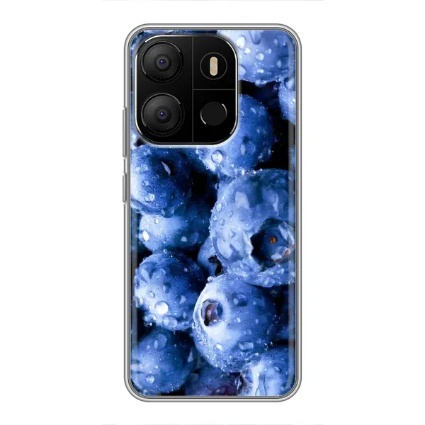 Чехол с рисунком «Голубика» для TECNO Pop 7 Pro Чехол с рисунком «Голубика» для TECNO Pop 7 Pro