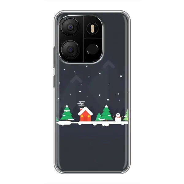 Чехол с рисунком «Город зимний» для TECNO Pop 7 Pro Чехол с рисунком «Город зимний» для TECNO Pop 7 Pro