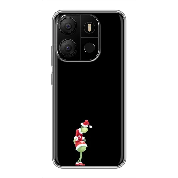 Чехол с рисунком «Гринч на чорном» для TECNO Pop 7 Pro Чехол с рисунком «Гринч на чорном» для TECNO Pop 7 Pro