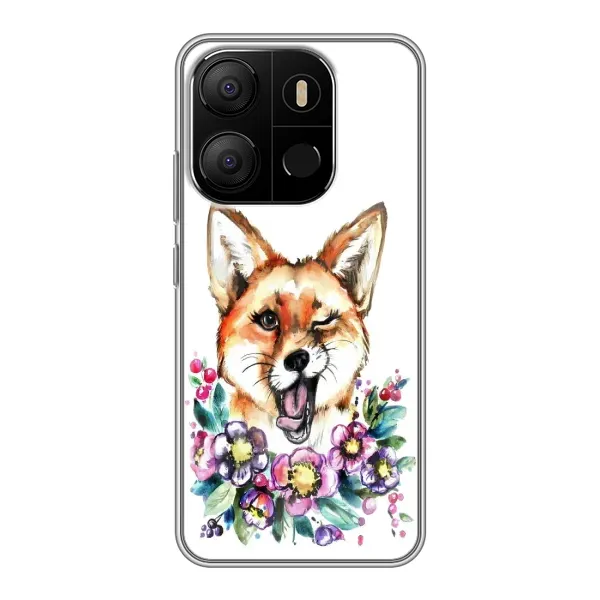 Чехол с рисунком «Хитрая лиса» для TECNO Pop 7 Pro Чехол с рисунком «Хитрая лиса» для TECNO Pop 7 Pro