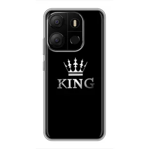Чехол (Корона на чёрном фоне) для Техно Поп 7 Про (KING)