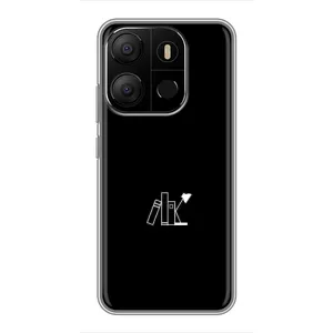 Чохол з картинками на чорному фоні для Tecno Pop 7 Pro (Книжки)