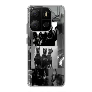 Чохол ДОБЕРМАН для Tecno Pop 7 Pro (Колаж Доберман)