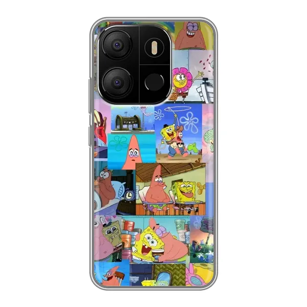 Чехол с рисунком «Комиксы Спанч Боб» для TECNO Pop 7 Pro Чехол с рисунком «Комиксы Спанч Боб» для TECNO Pop 7 Pro
