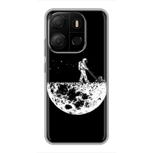 Силіконовый Чохол з принтом "Космонавти" на Tecno Pop 7 Pro (Космонавт)