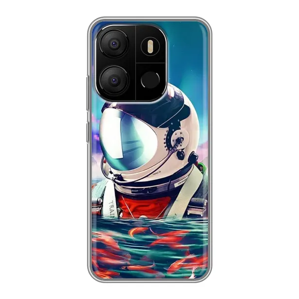 Чехол с рисунком «Космонавт в воде» для TECNO Pop 7 Pro Чехол с рисунком «Космонавт в воде» для TECNO Pop 7 Pro