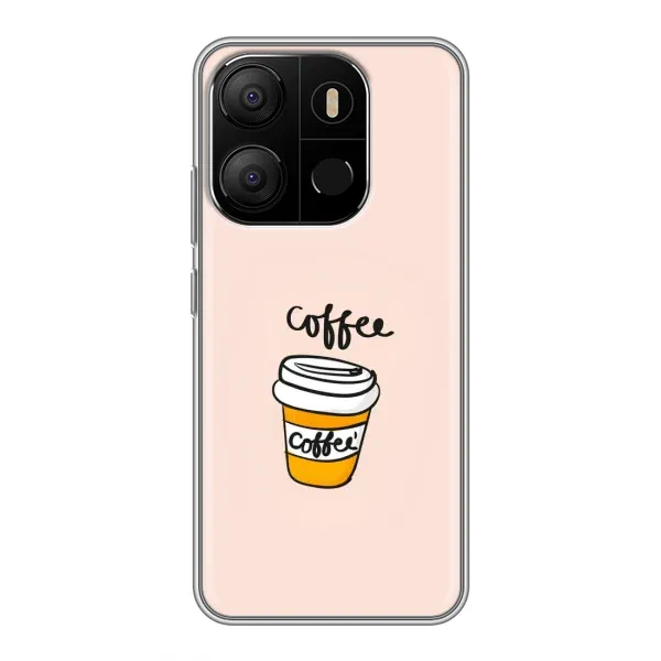Чехол с рисунком «Кружка кофе» для TECNO Pop 7 Pro Чехол с рисунком «Кружка кофе» для TECNO Pop 7 Pro