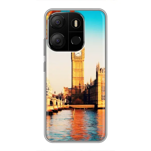 Чехол с рисунком «Летний Лондон» для TECNO Pop 7 Pro Чехол с рисунком «Летний Лондон» для TECNO Pop 7 Pro