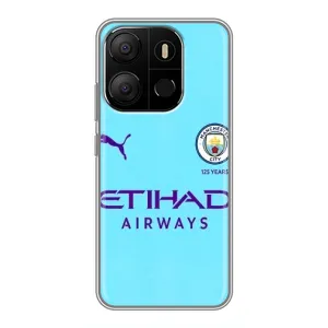Силиконовые Чехлы принт Футбол на Tecno Pop 7 Pro (Man City)