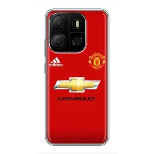 Силиконовые Чехлы принт Футбол на Tecno Pop 7 Pro (Man United)