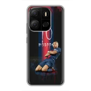 Чехол (TPU) с Футболистом на Tecno Pop 7 Pro (MBAPPE 10)