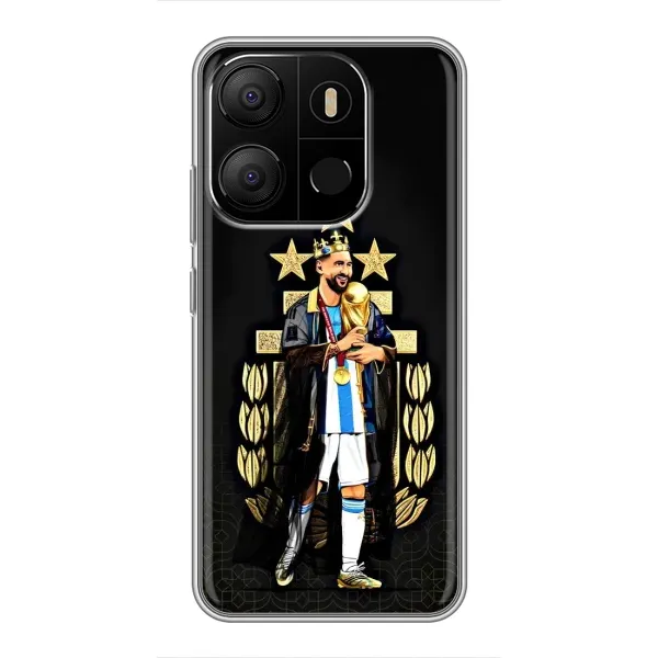 Чехол с рисунком «Месси король» для TECNO Pop 7 Pro Чехол с рисунком «Месси король» для TECNO Pop 7 Pro