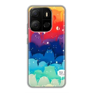 Силіконовий чохол з котиком для Tecno Pop 7 Pro (Mew)
