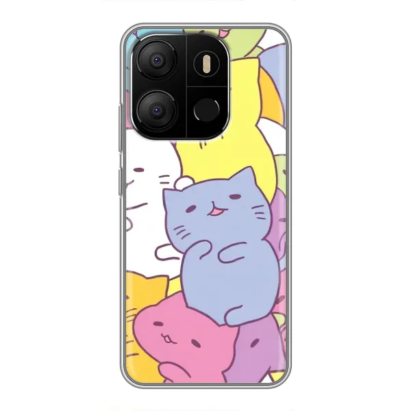 Чехол с рисунком «Милые котики» для TECNO Pop 7 Pro Чехол с рисунком «Милые котики» для TECNO Pop 7 Pro