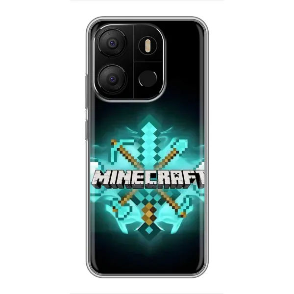Чехол с рисунком «MineCraft 2» для TECNO Pop 7 Pro