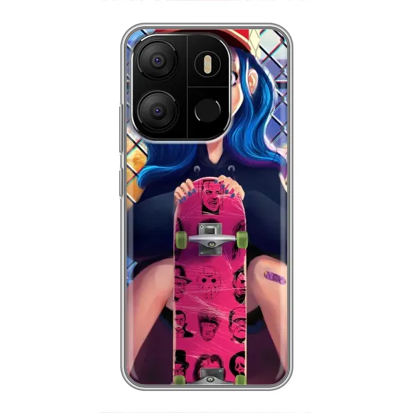 Чехол с рисунком «Модная девушка» для TECNO Pop 7 Pro Чехол с рисунком «Модная девушка» для TECNO Pop 7 Pro