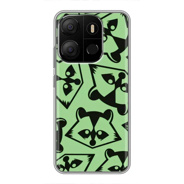 Чехол с рисунком «Мордочки Енота» для TECNO Pop 7 Pro Чехол с рисунком «Мордочки Енота» для TECNO Pop 7 Pro