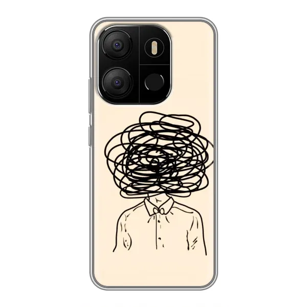 Чехол с рисунком «Мысли» для TECNO Pop 7 Pro Чехол с рисунком «Мысли» для TECNO Pop 7 Pro