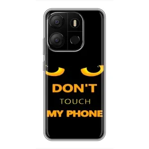 Чохол з Прикольним Принтом на Tecno Pop 7 Pro (Не чіпай мій телефон)