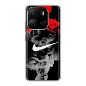 Силіконовый Чохол на Tecno Pop 7 Pro з картинкою НАЙК (Nike дим)