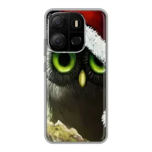 Чехлы с принтом СОВЫ для Tecno Pop 7 Pro (Новогодняя Сова)