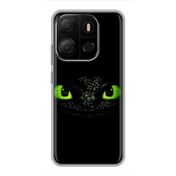 Чехол с рисунком «Глаза Беззубика» для TECNO Pop 7 Pro