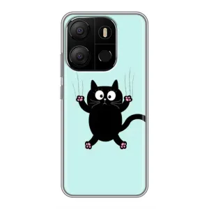 Силіконовий чохол з котиком для Tecno Pop 7 Pro