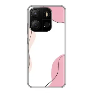 Чохол квітковий дизайн для Tecno Pop 7 Pro (Рожевий фон)